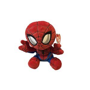 Ty Marvel Beanie Babies Collection Spider-Man Plush Doll 7.5"